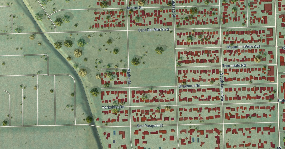 Map of East Pasadena, California in 2026