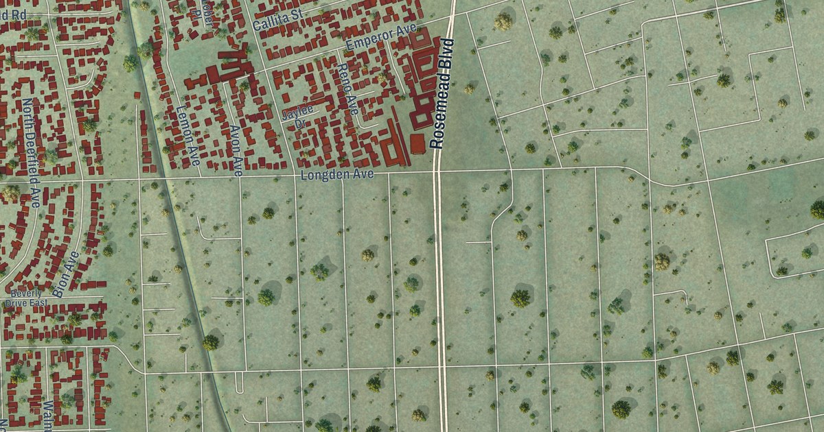 Map of East San Gabriel, California in 2026