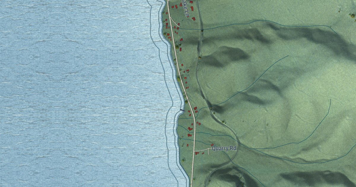 Map of East Shore, California in 2026