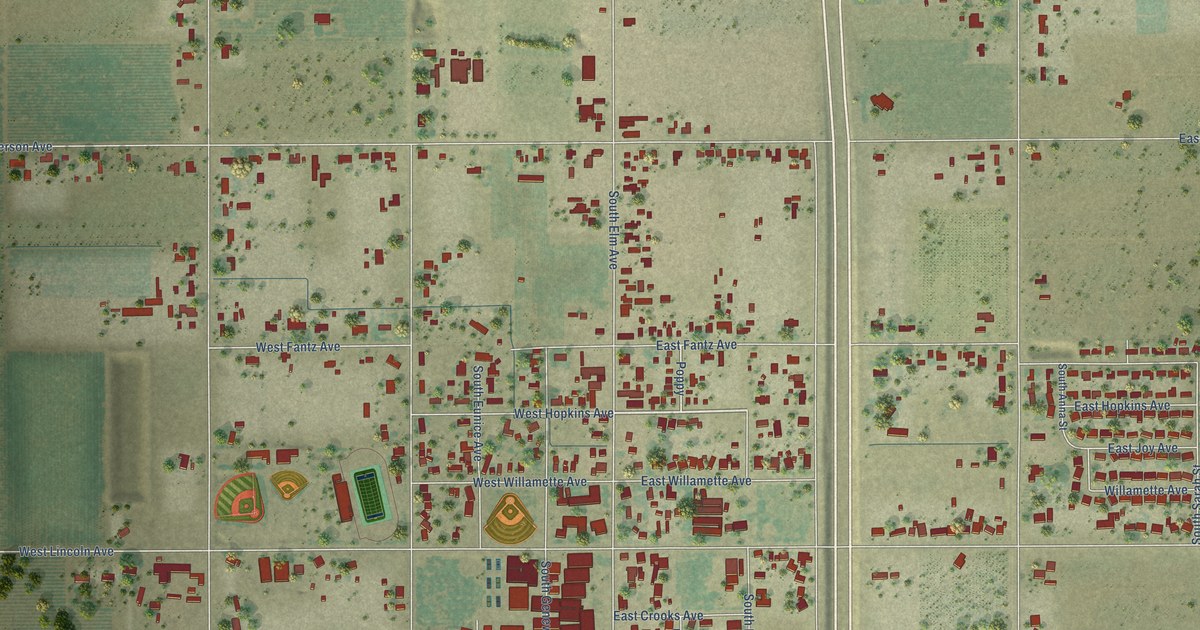 Map of Easton, California in 2026