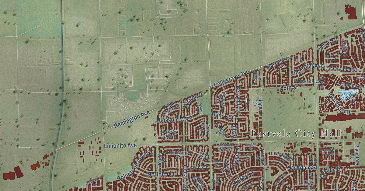 Map of Eastvale, California in 2026