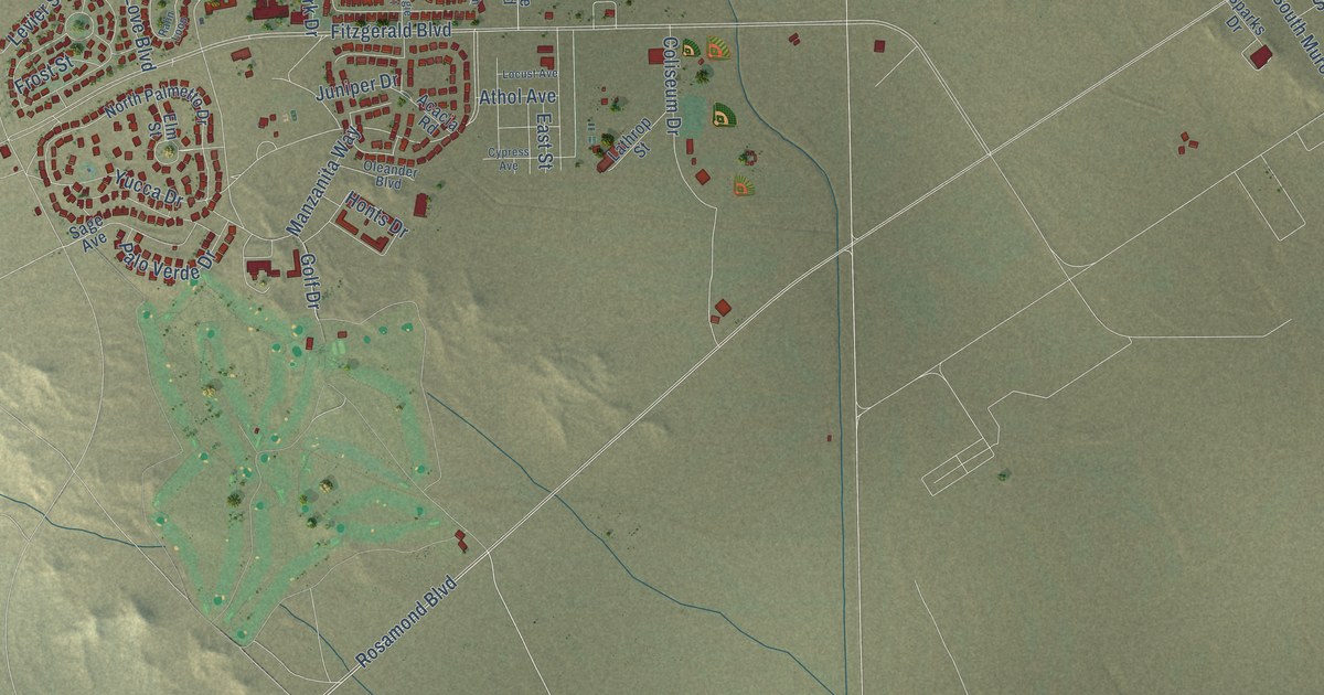 Map of Edwards AFB, California in 2026
