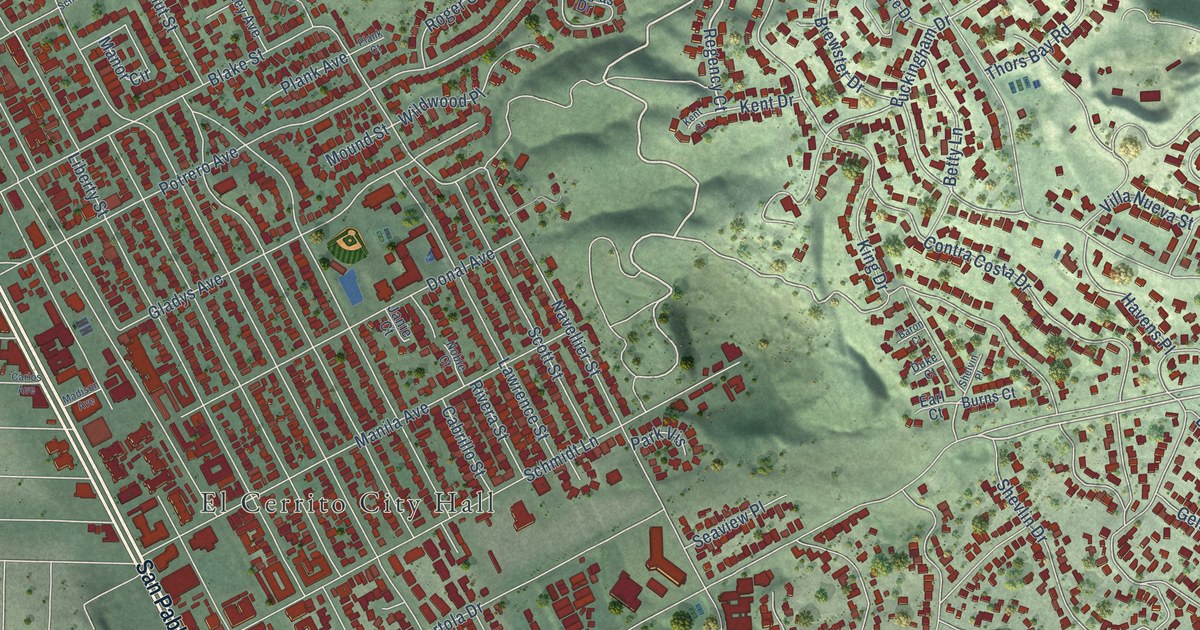 Map of El Cerrito, California in 2026