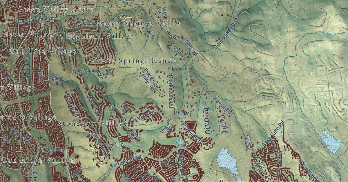 Map of El Dorado Hills, California in 2026