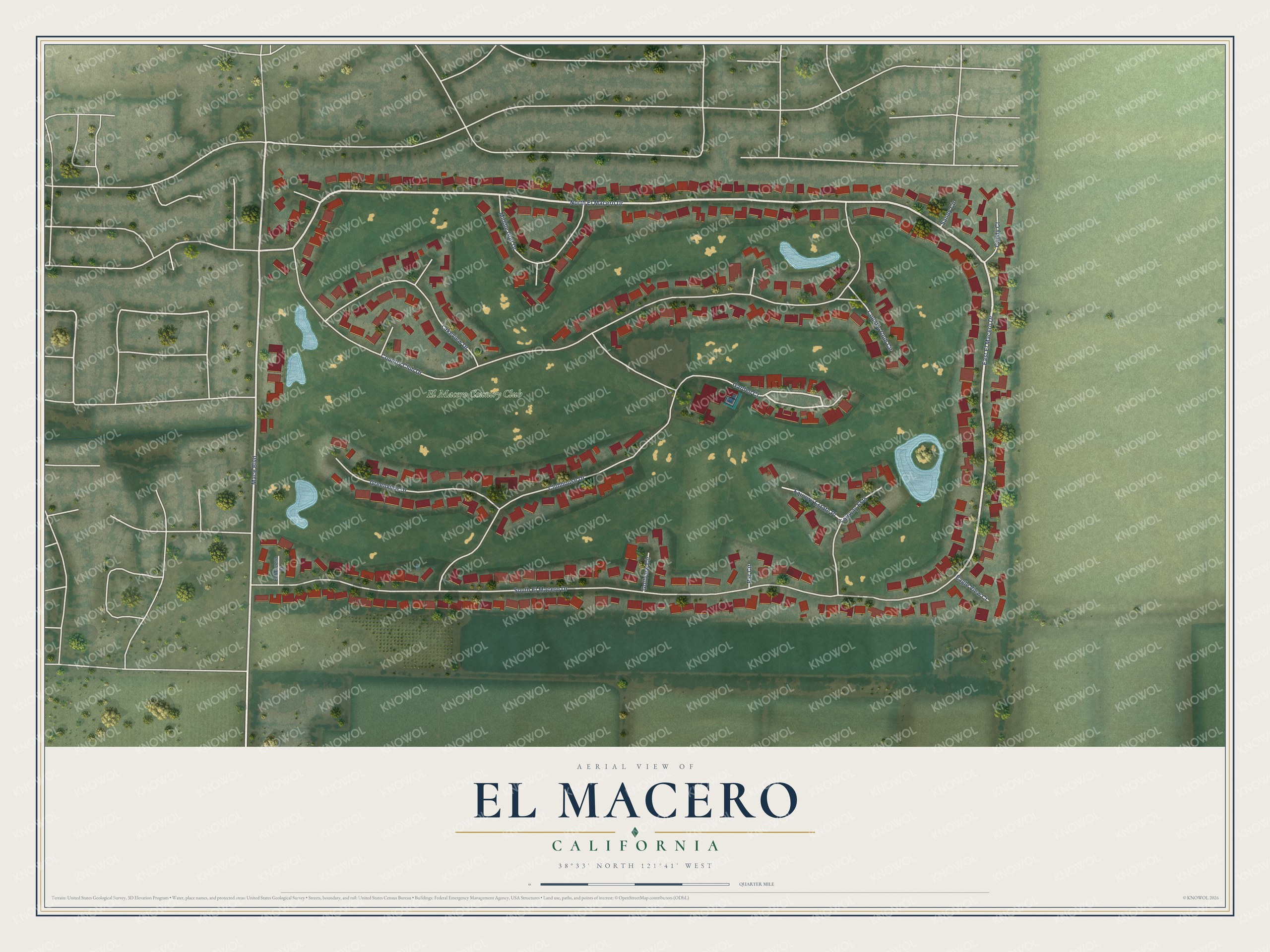 Watermarked full-map preview of El Macero, California
