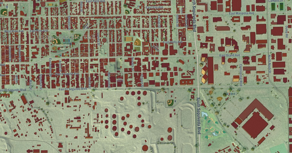 Map of El Segundo, California in 2026