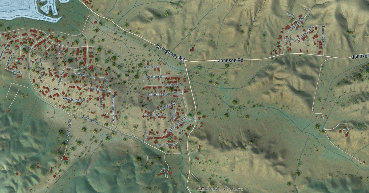Map of Elizabeth Lake, California in 2026