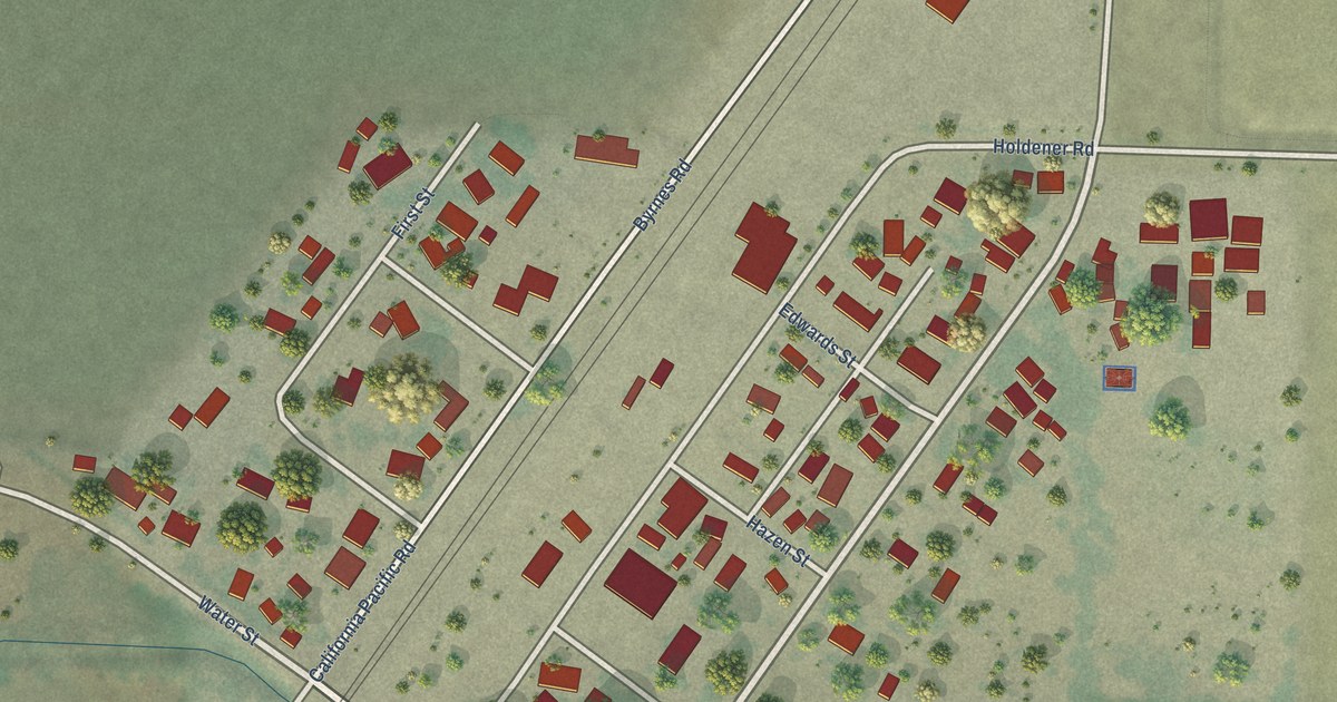 Map of Elmira, California in 2026