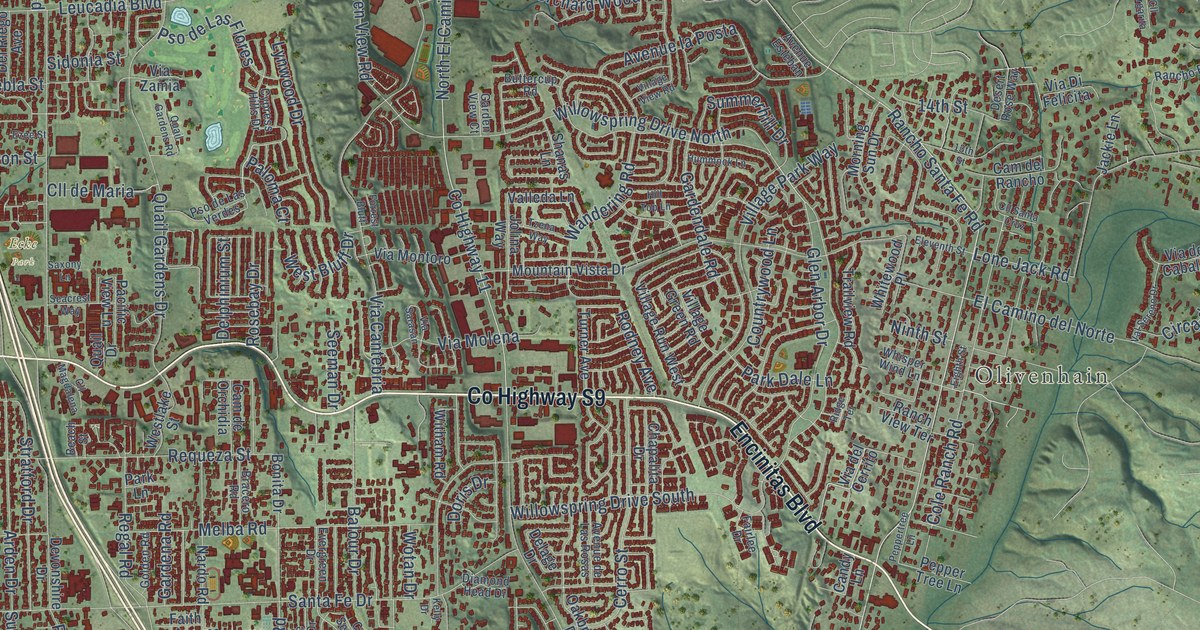 Map of Encinitas, California in 2026