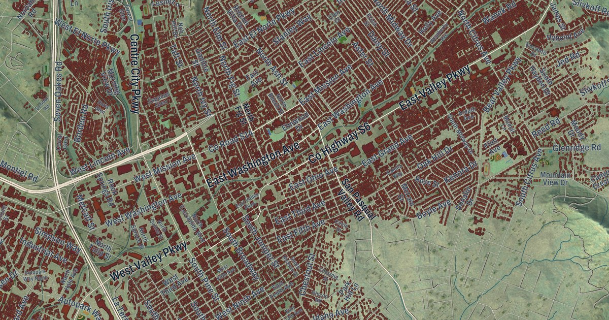 Map of Escondido, California in 2026