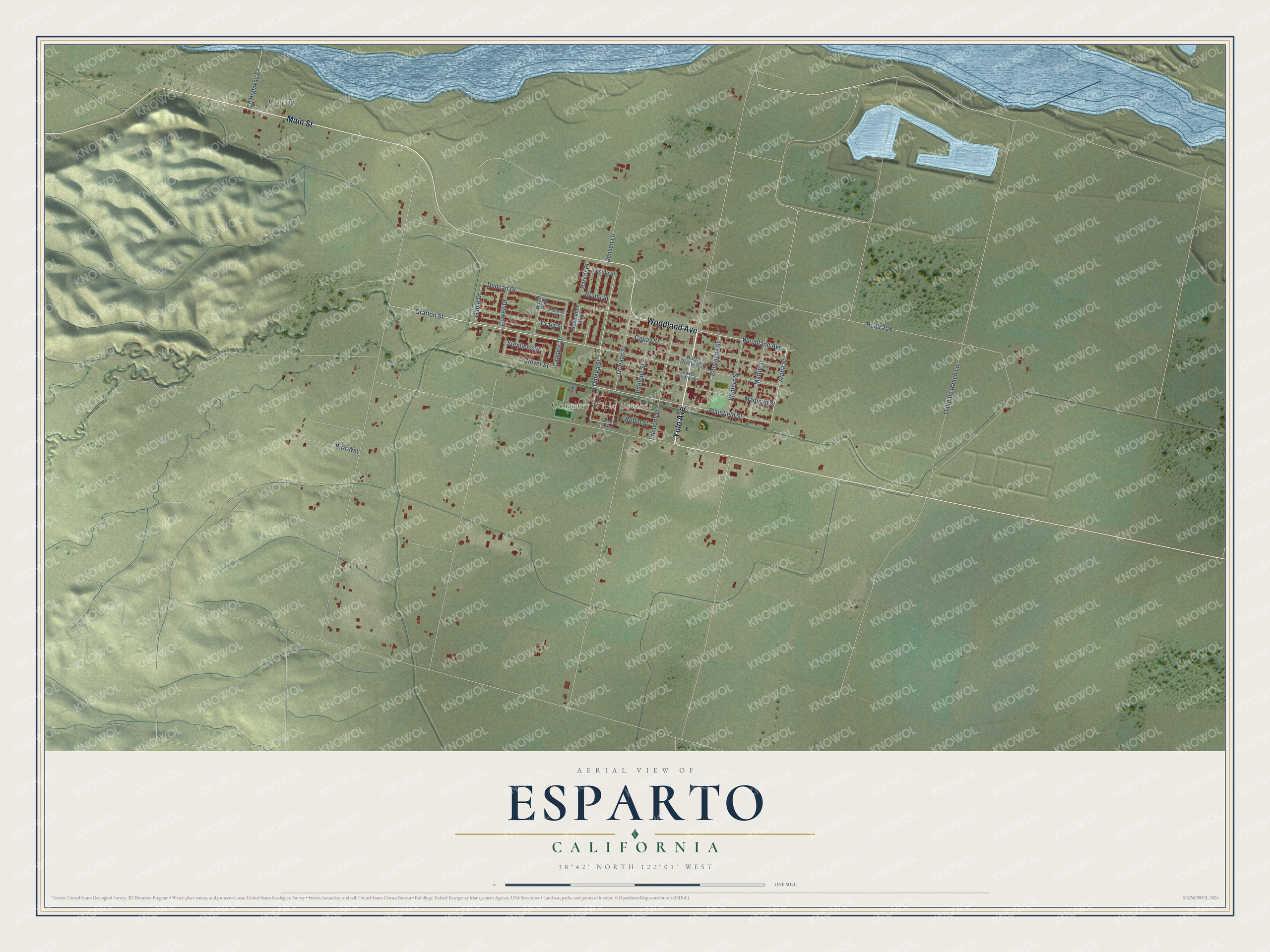 Watermarked full-map preview of Esparto, California