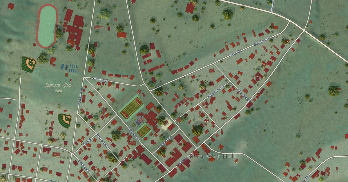 Map of Etna, California in 2026