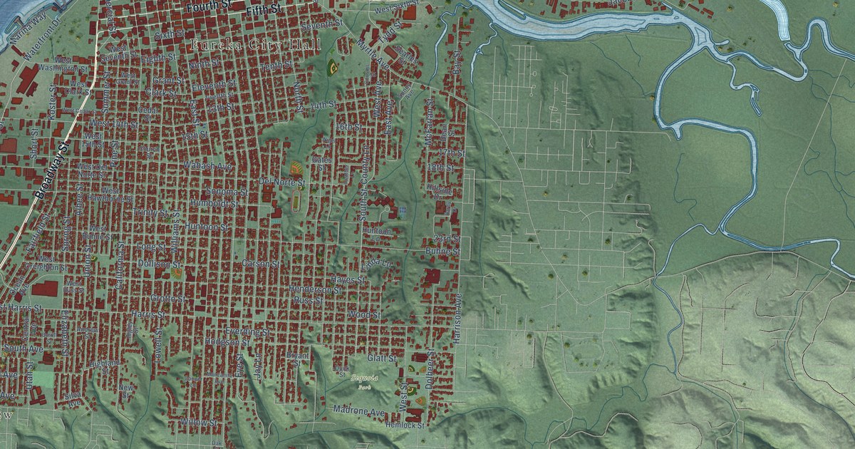 Map of Eureka, California in 2026