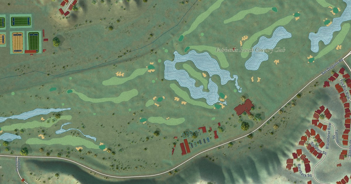 Detailed Map of Fairbanks Ranch Country Club, California