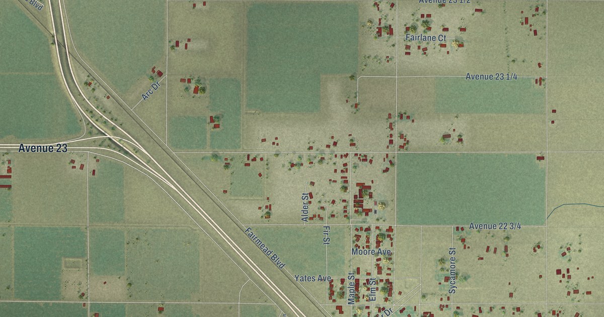 Map of Fairmead, California in 2026