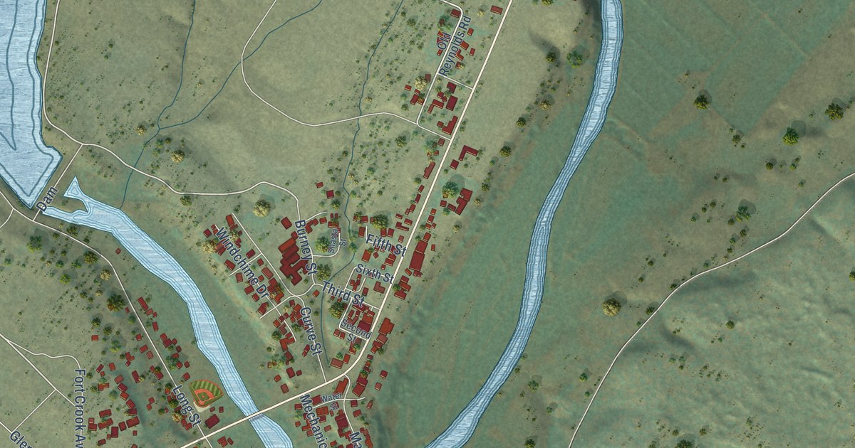 Map of Fall River Mills, California in 2026