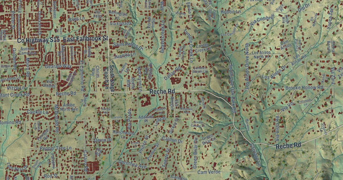 Map of Fallbrook, California in 2026