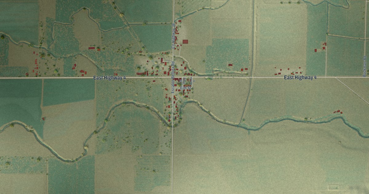 Map of Farmington, California in 2026