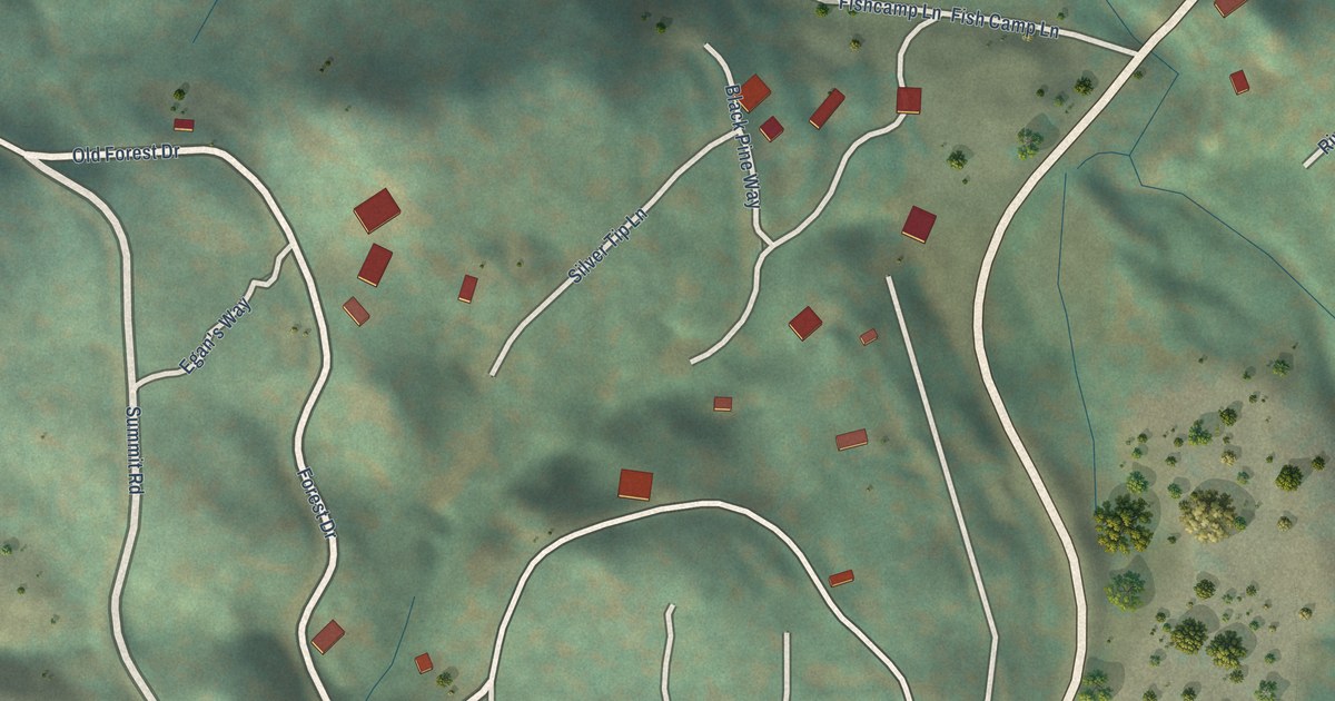 Map of Fish Camp, California in 2026