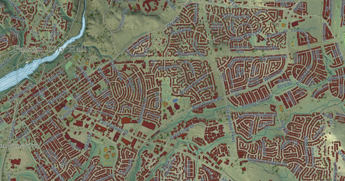 Map of Folsom, California in 2026