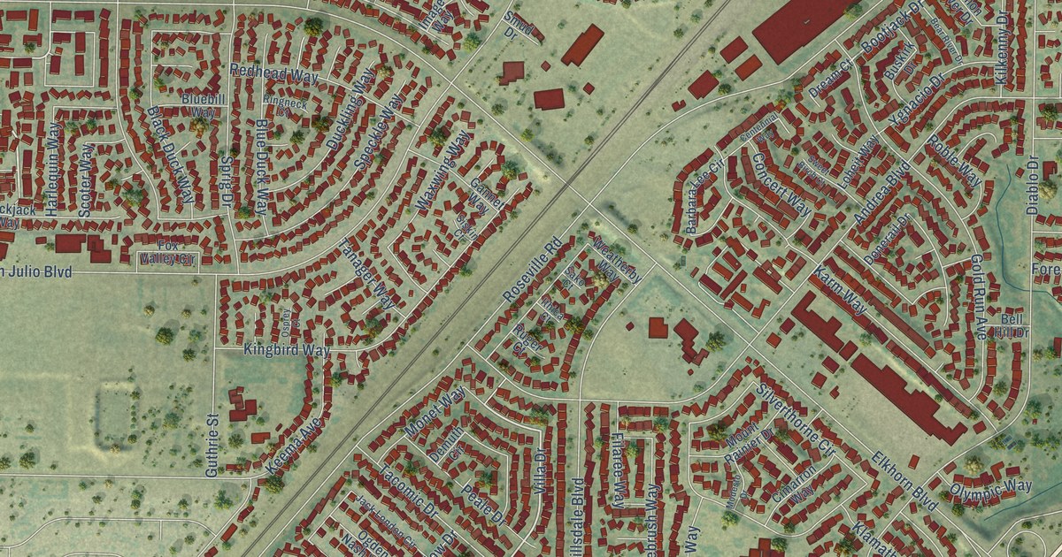 Map of Foothill Farms, California in 2026