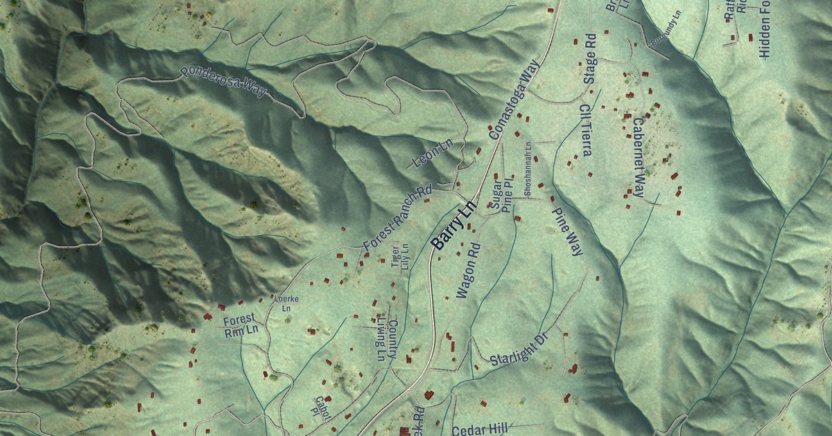 Map of Forest Ranch, California in 2026