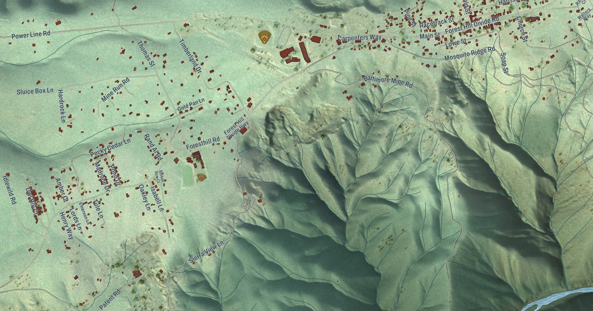 Map of Foresthill, California in 2026