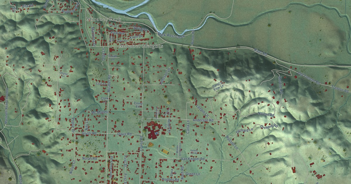 Map of Forestville, California in 2026