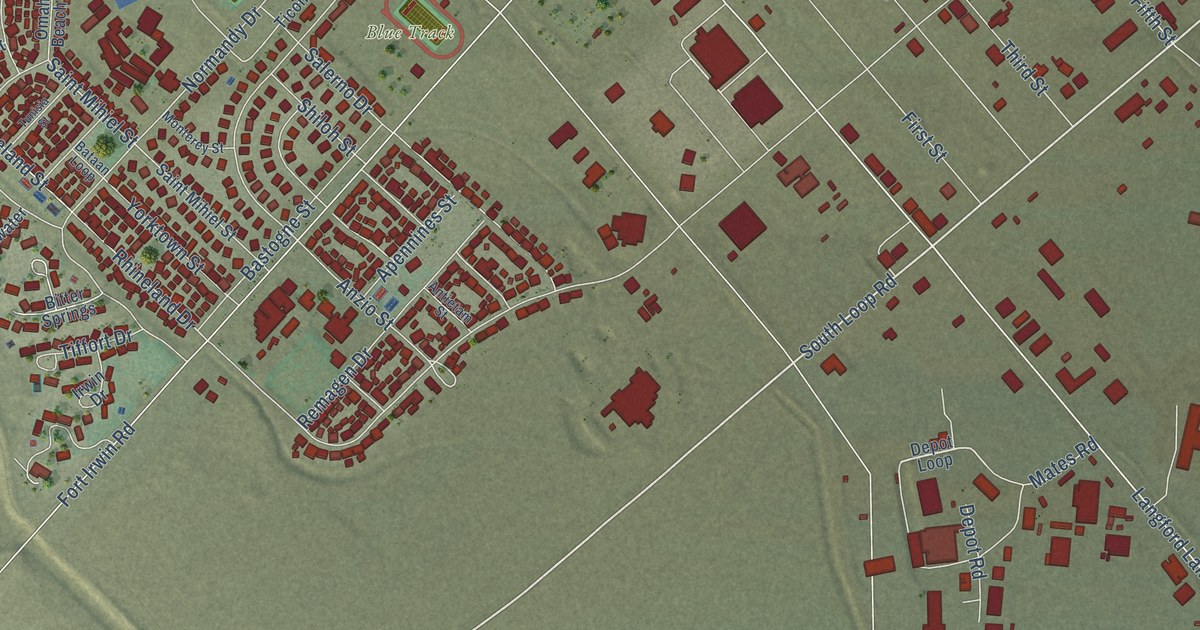 Map of Fort Irwin, California in 2026