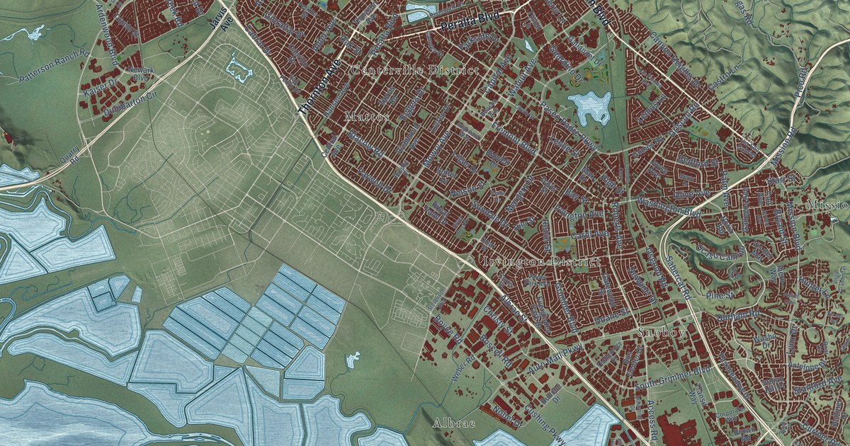 Map of Fremont, California in 2026