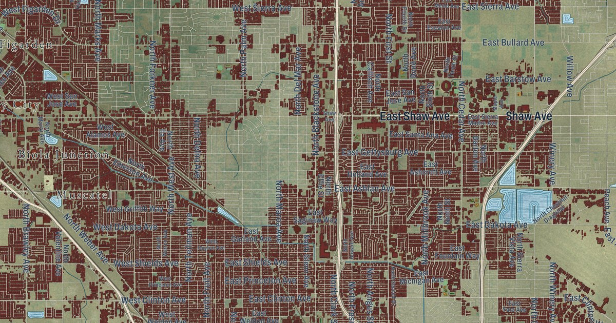 Map of Fresno, California in 2026