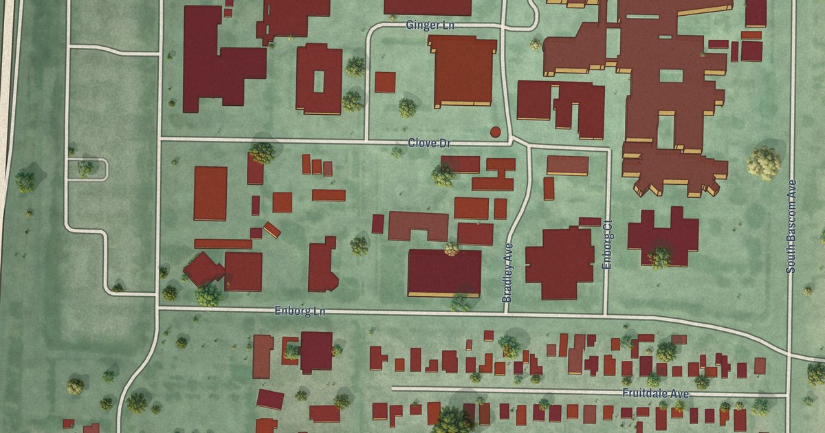 Map of Fruitdale, California in 2026