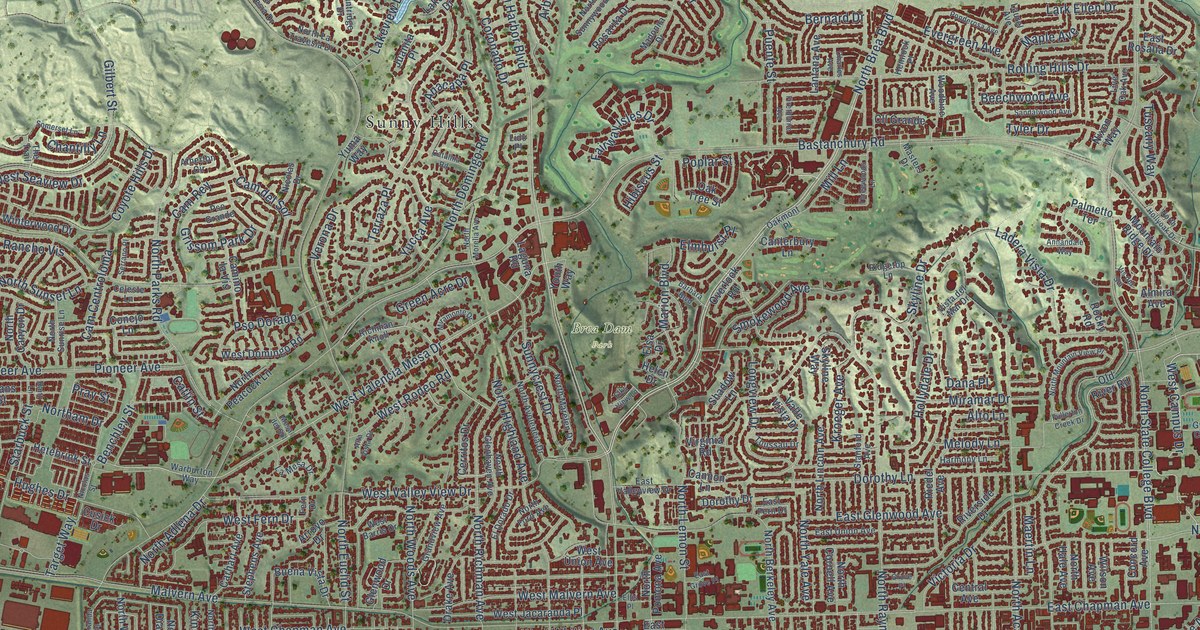 Map of Fullerton, California in 2026