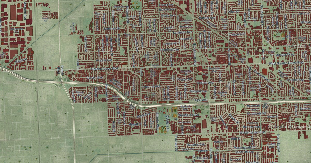 Map of Garden Grove, California in 2026