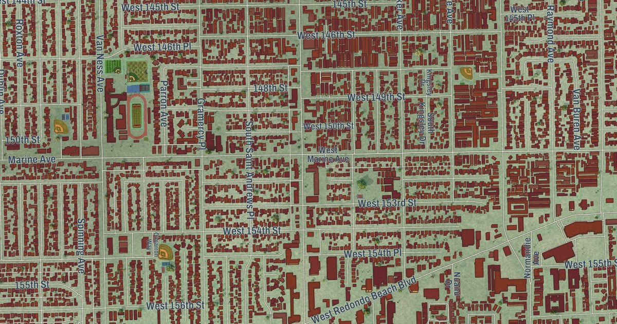 Map of Gardena, California in 2026