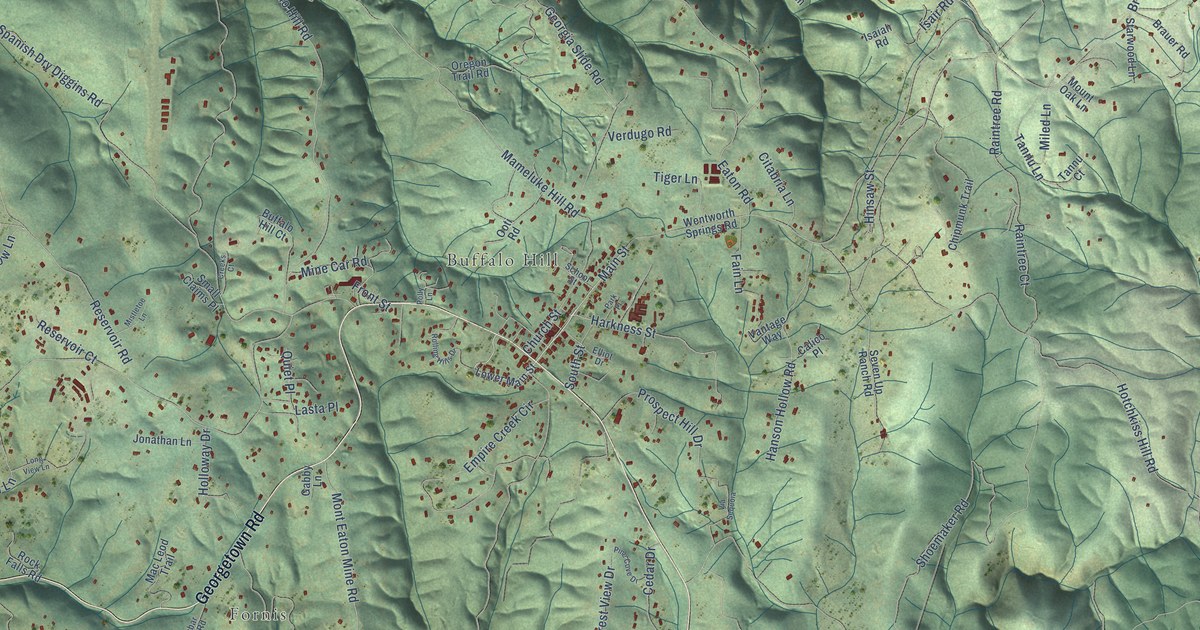 Map of Georgetown, California in 2026