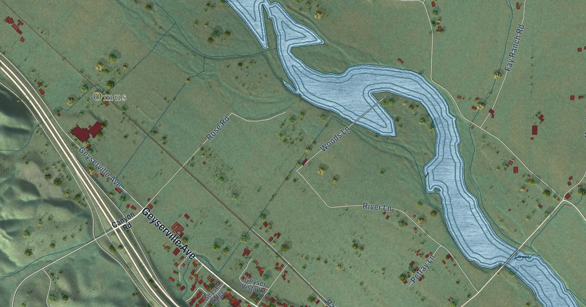 Map of Geyserville, California in 2026