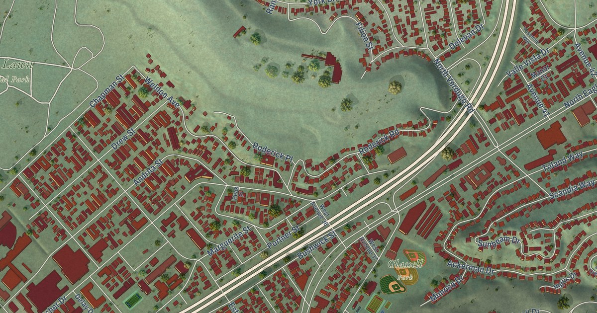 Map of Glassell Park, California in 2026