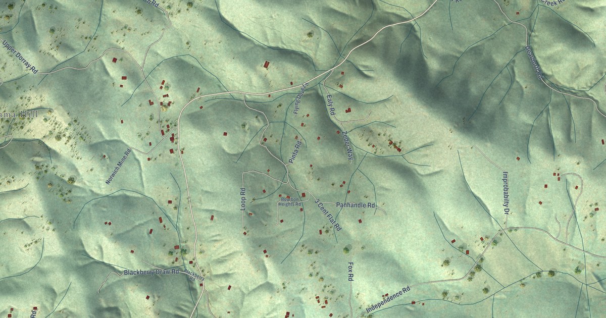 Map of Glencoe, California in 2026