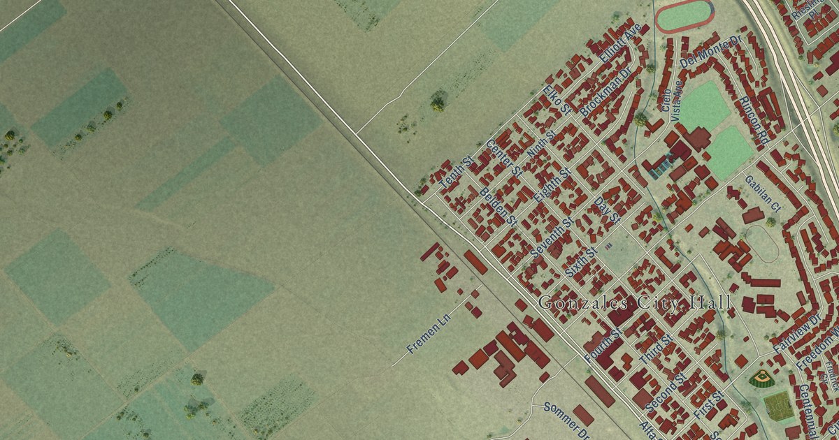Map of Gonzales, California in 2026