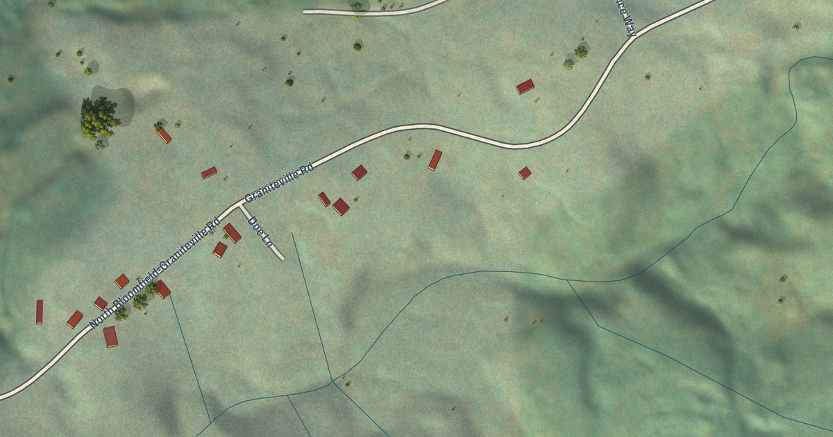 Detailed Map of Graniteville, California