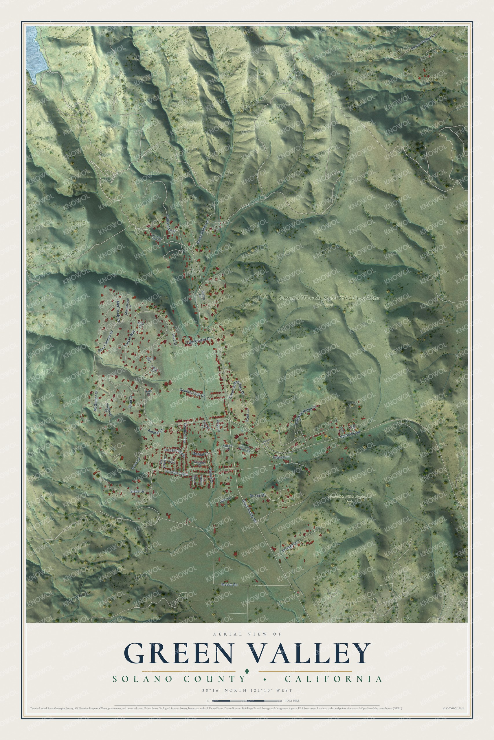 Watermarked full-map preview of Green Valley, California