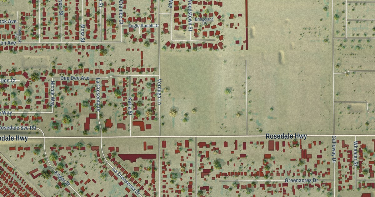 Map of Greenacres, California in 2026
