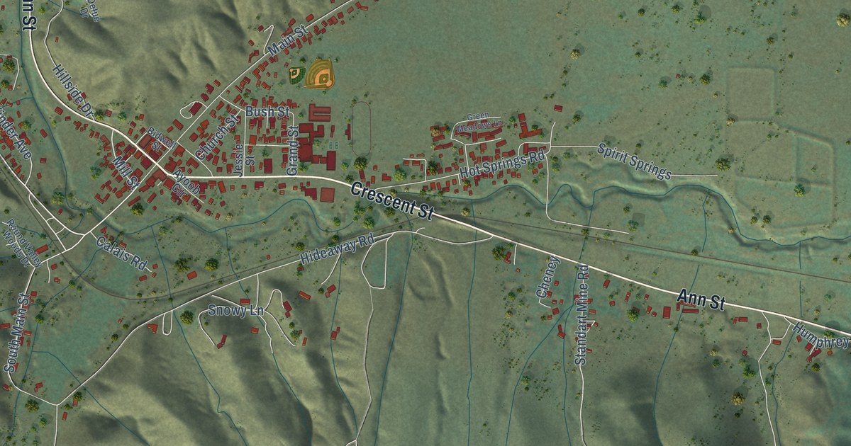 Map of Greenville, California in 2026