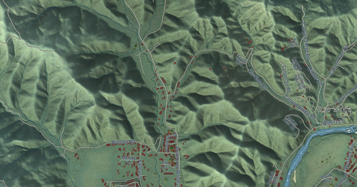 Map of Guerneville, California in 2026