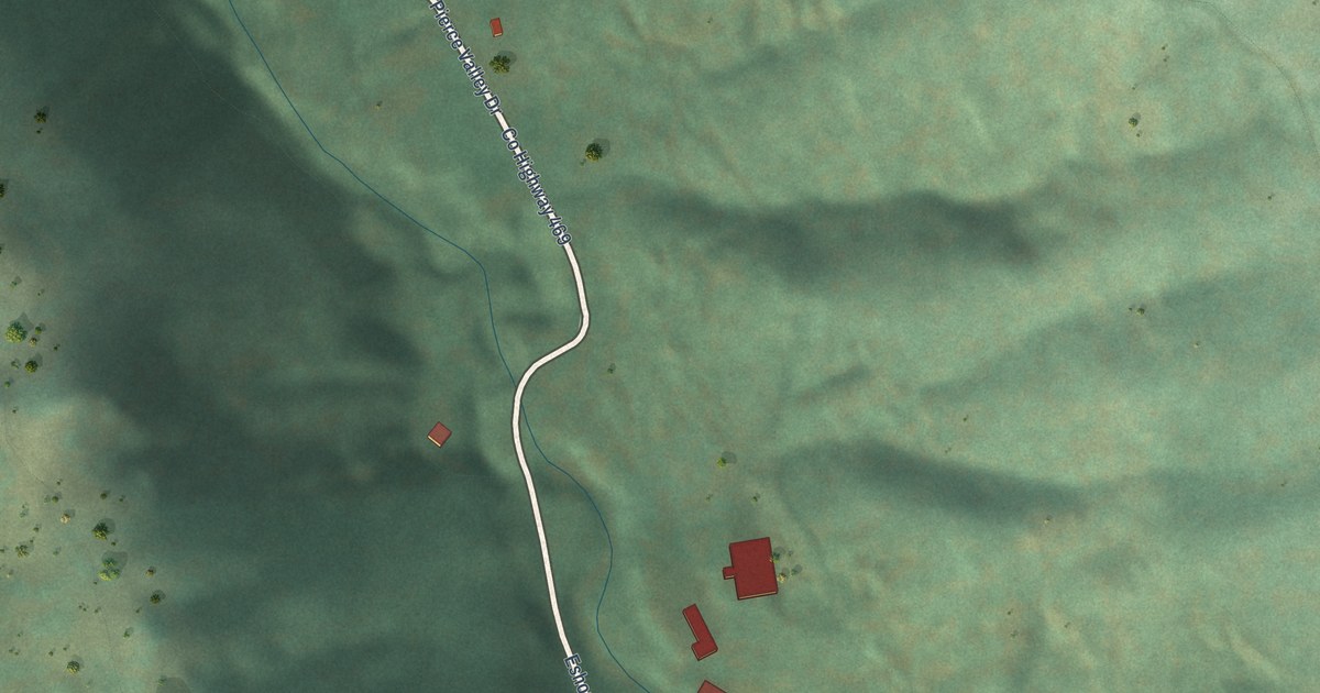 Map of Hartland, California in 2026