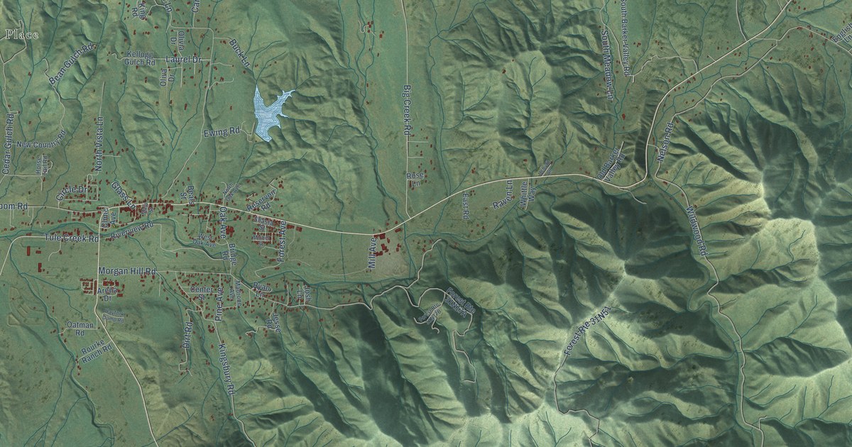 Map of Hayfork, California in 2026