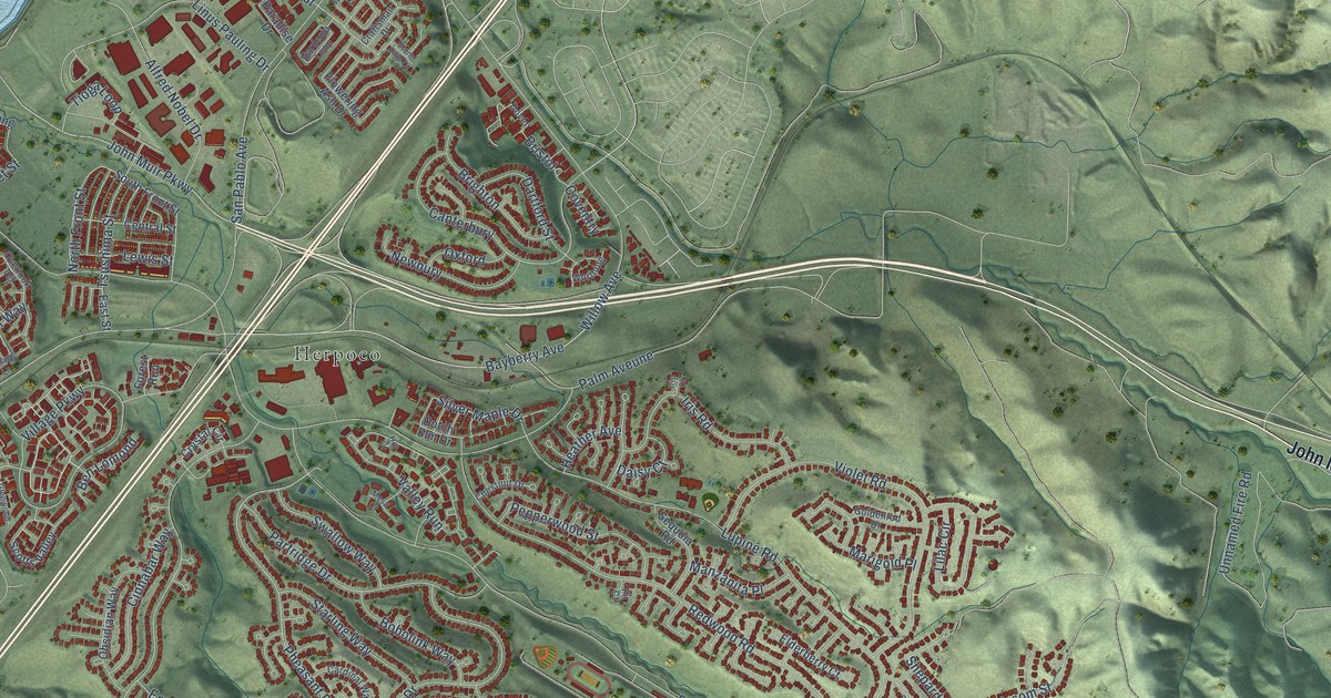 Map of Hercules, California in 2026