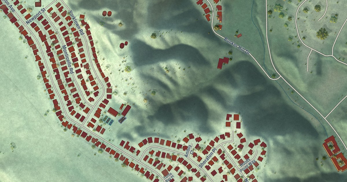 Map of Highlands, California in 2026