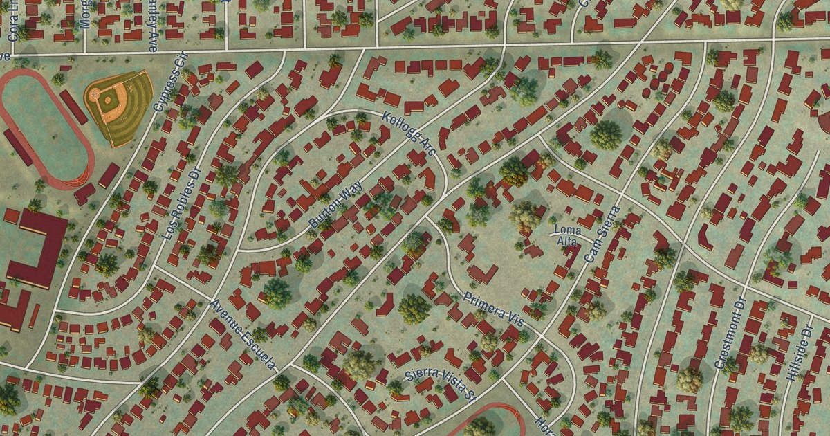 Map of Hillcrest, California in 2026